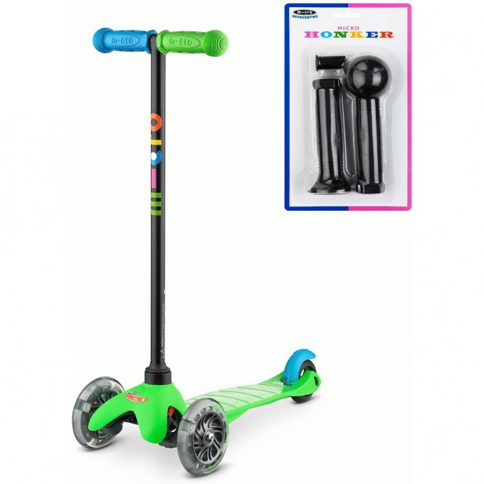 Самокат MICRO MINI LIMPOPO зеленый LED + подарок MM0330 Самокат MICRO MINI LIMPOPO зеленый LED + подарок MM0330